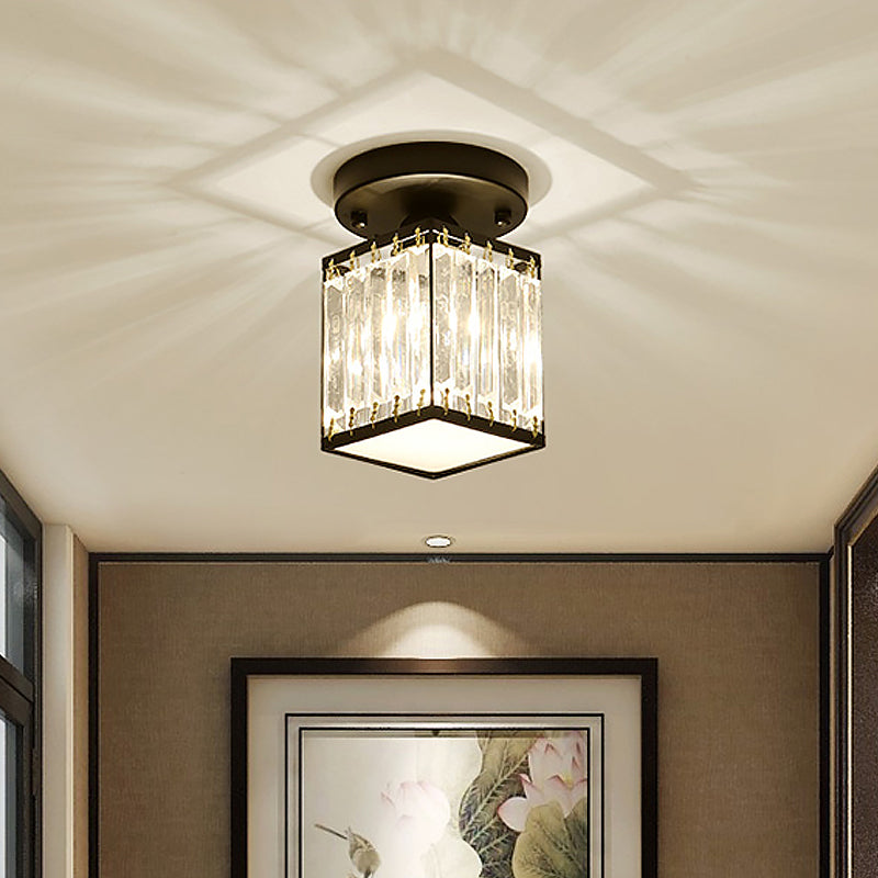 Facetteret krystal semi-indbygnings foyer loftlampe