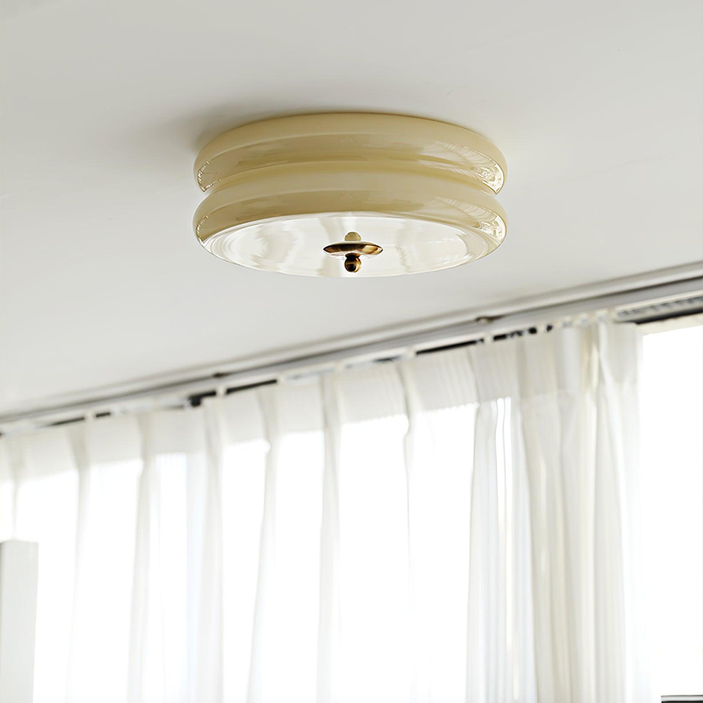 Crema | Vintage cremeglas flush mount loftslampe