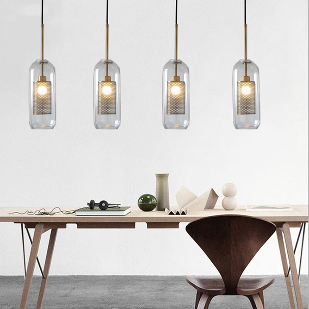 Cylura | Moderne klar glas og perforeret indre lampe pendellampe