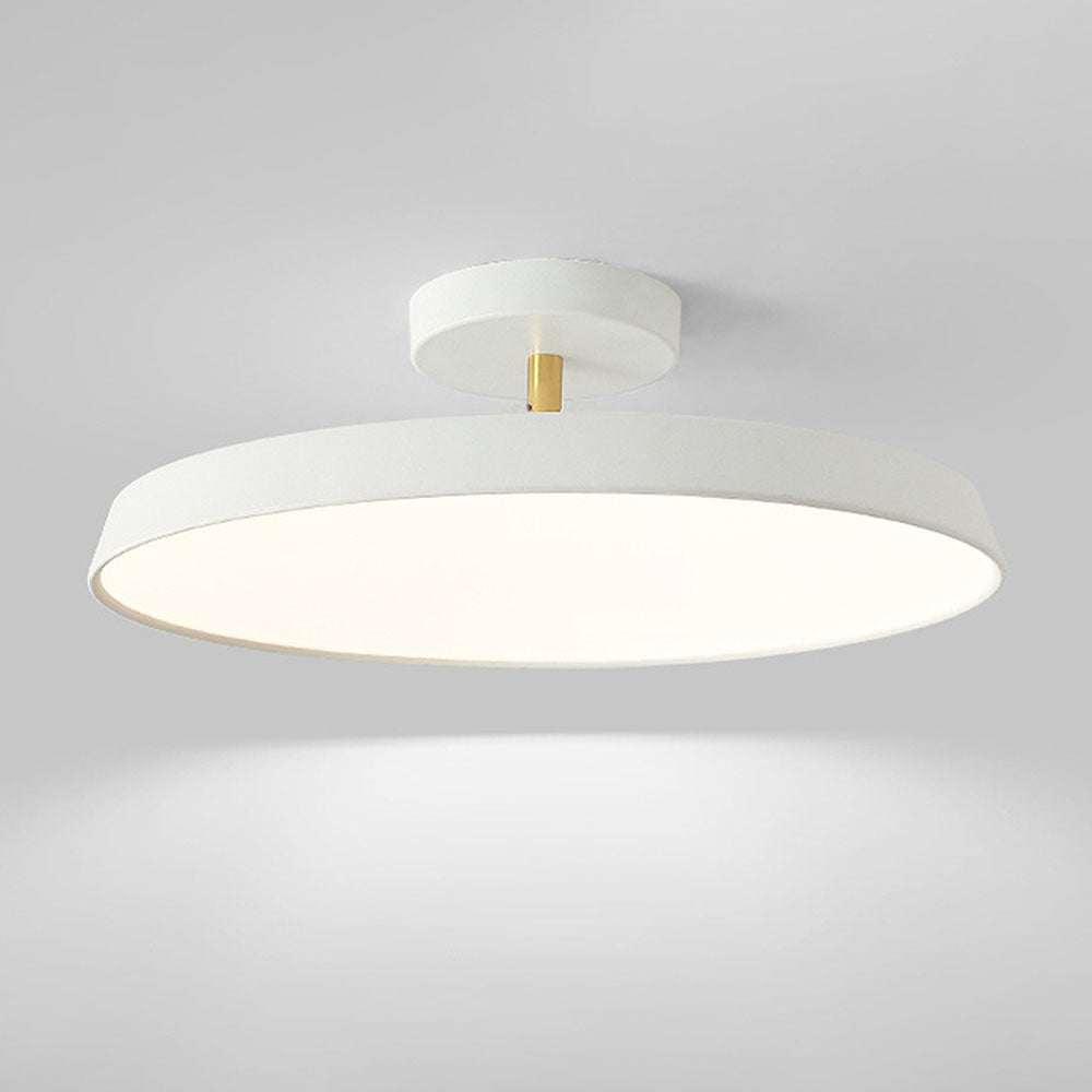 Novus | Moderne rund flush mount loftslampe med fladt panel