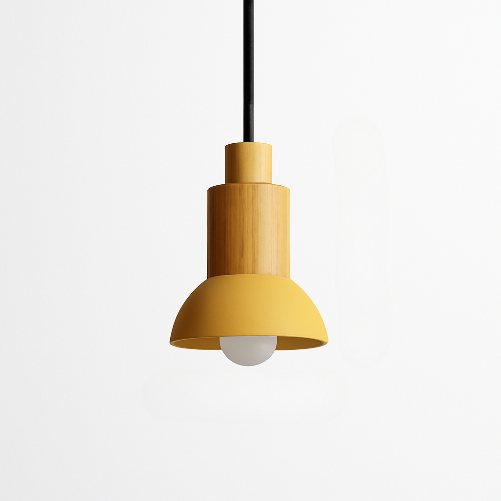 Briventa | Nordisk geometrisk træ- og metal moderne pendel loftslampe