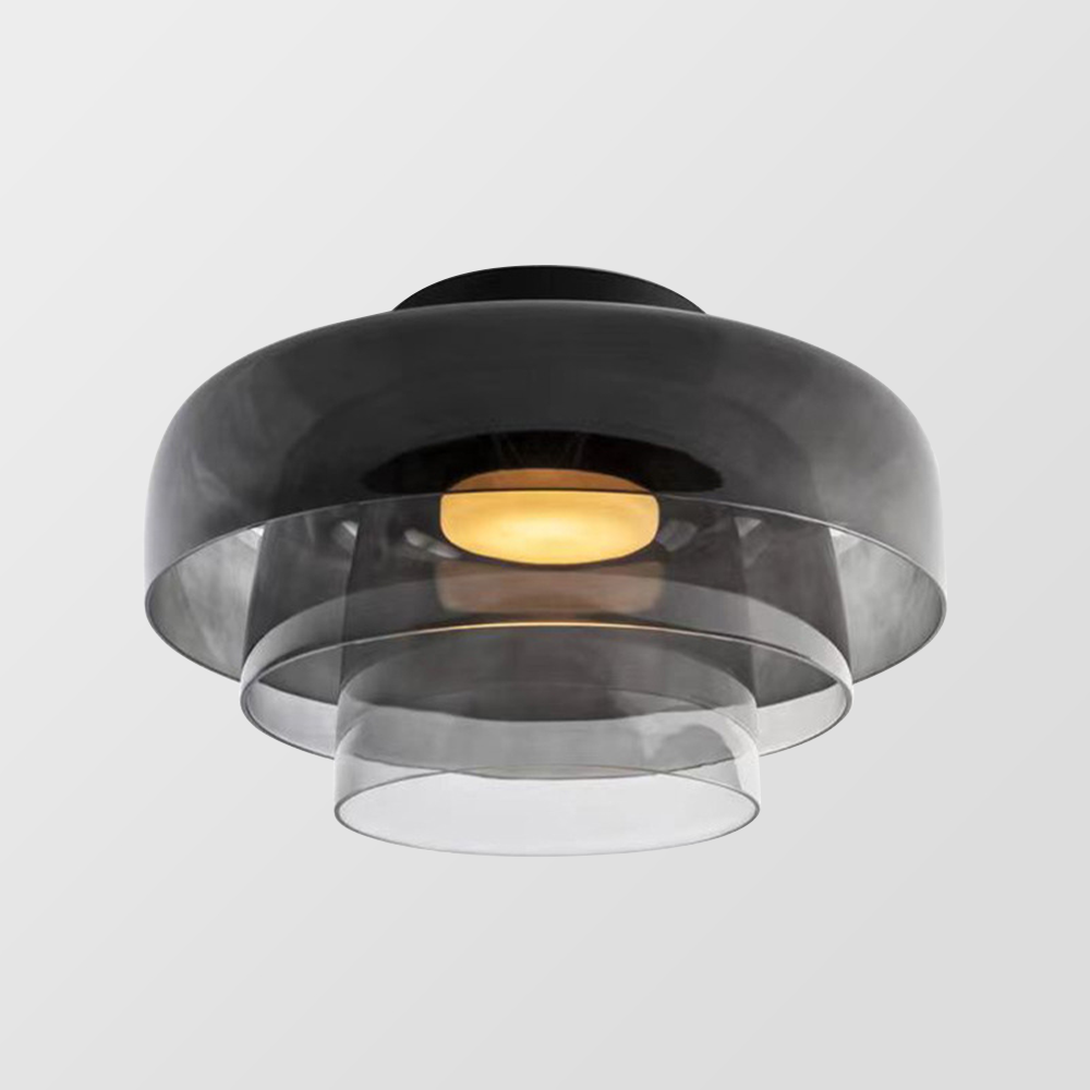 Nebula | Moderne lagdelt glødende glas kuppelloftslampe