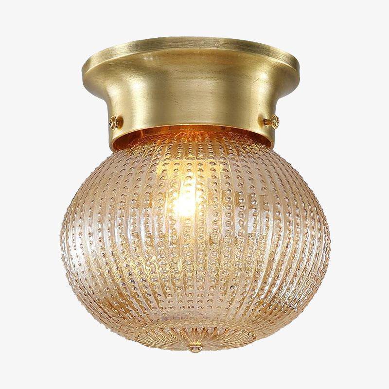 Belthrin | Ravfarvet glas rundet profil indbygningsloftslampe