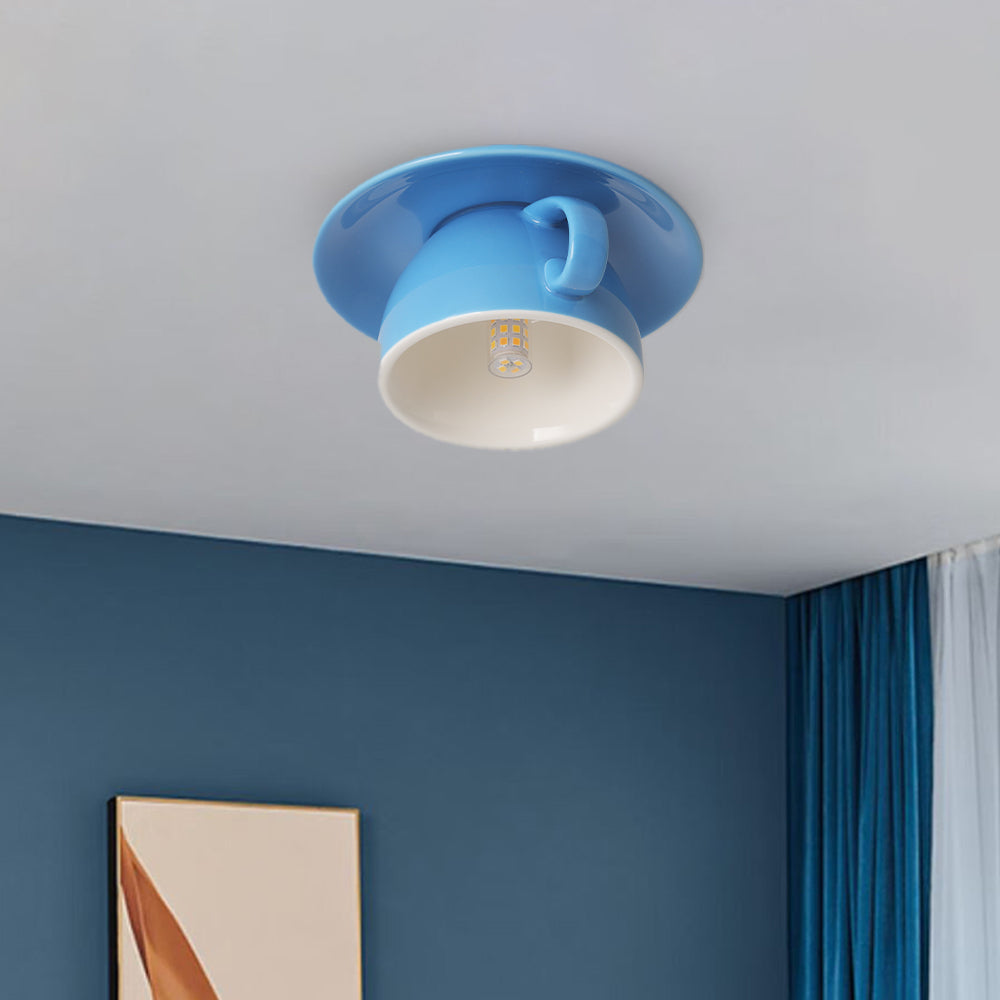 Valentina | Moderne keramisk kaffekop indbygget loftslampe