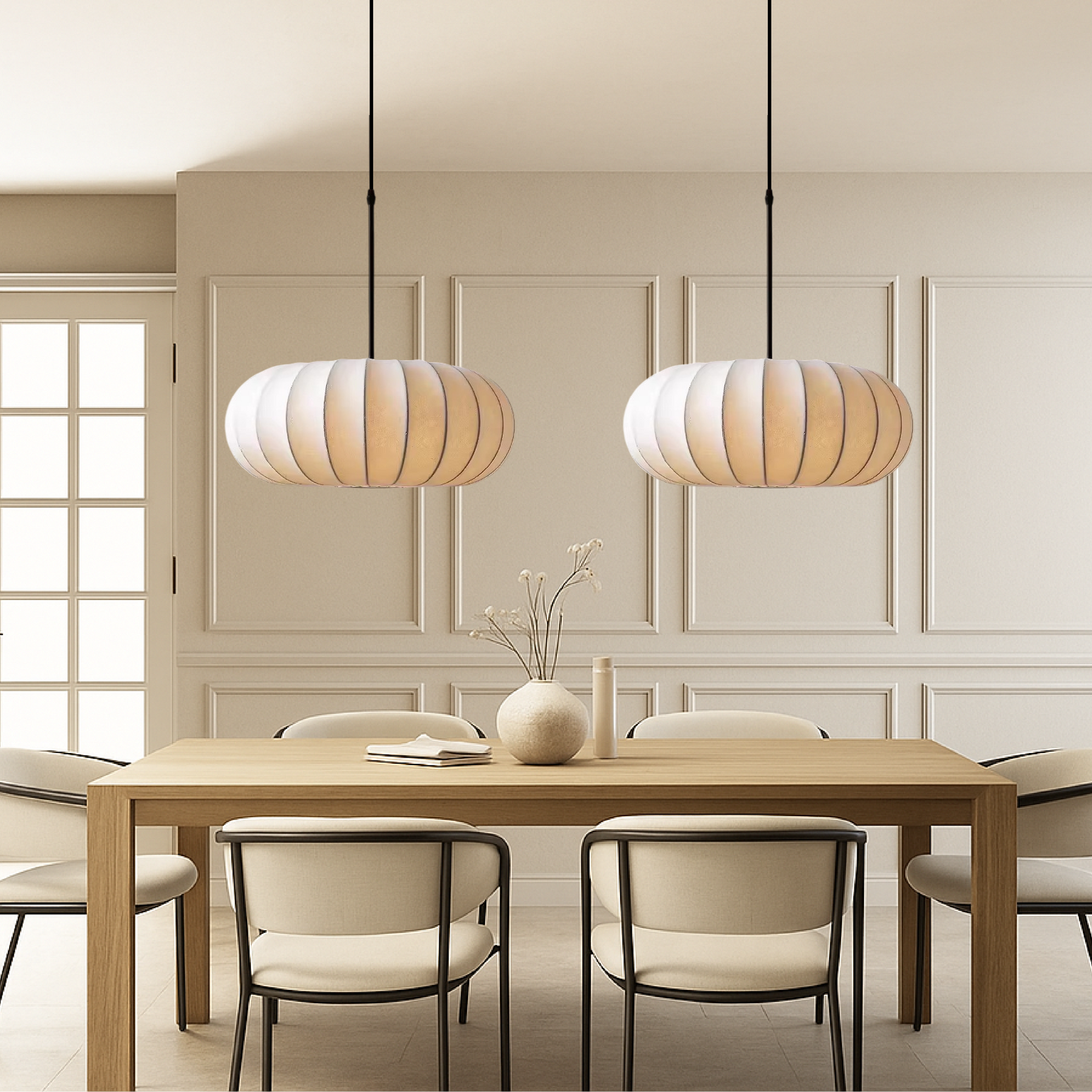 Serica | Wabi Sabi ribbet oval pendellampe
