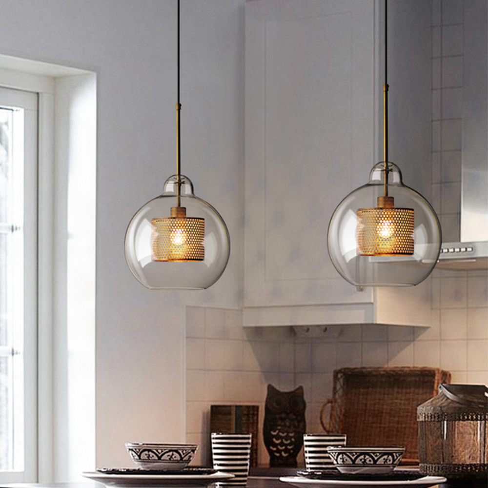 Cylura | Moderne klar glas og perforeret indre lampe pendellampe