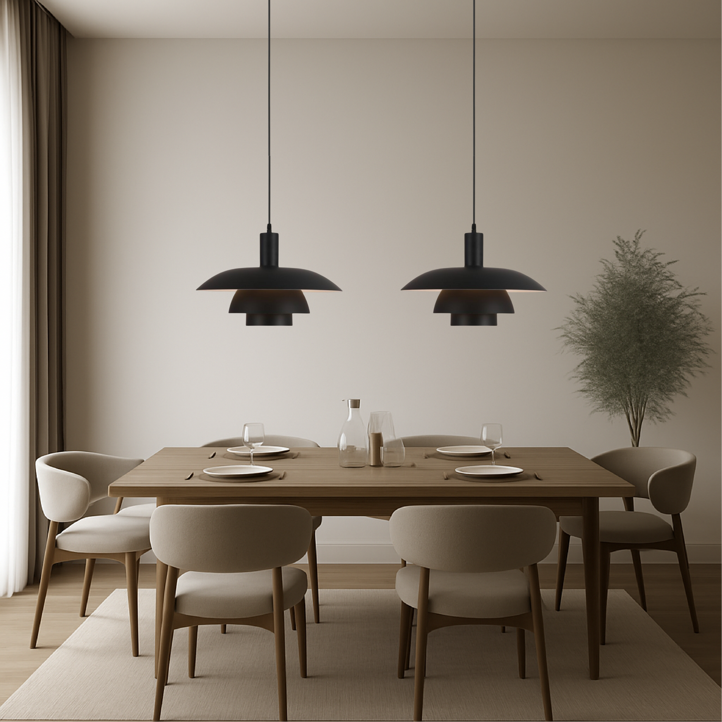 Dania | Minimalistisk dansk stil lagdelt metalpendel