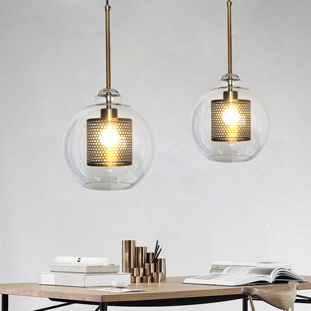 Cylura | Moderne klar glas og perforeret indre lampe pendellampe