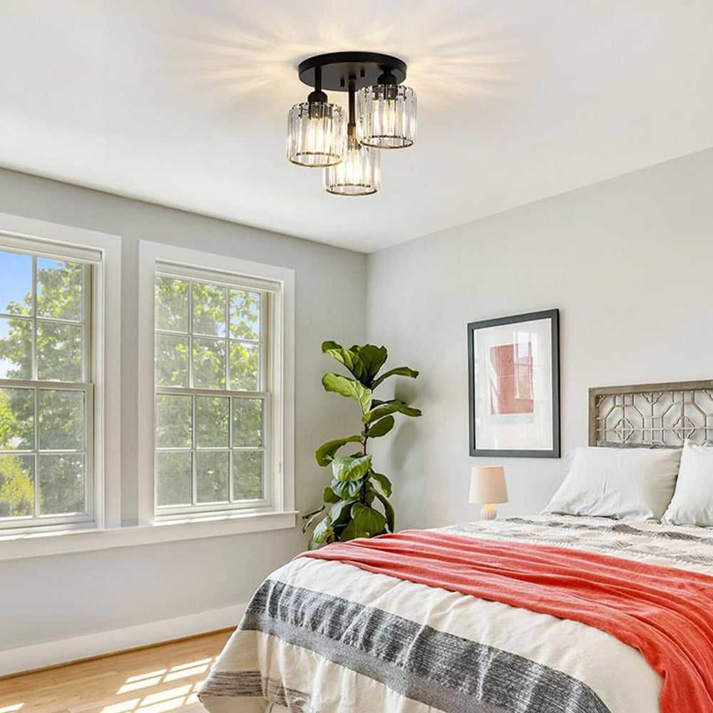 Luminera | Elegant krystalglas semi-flush loftslampe