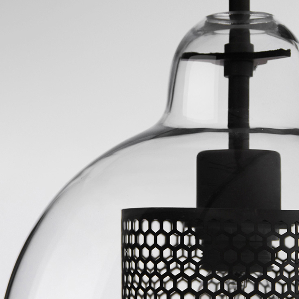 Cylura | Moderne klar glas og perforeret indre lampe pendellampe