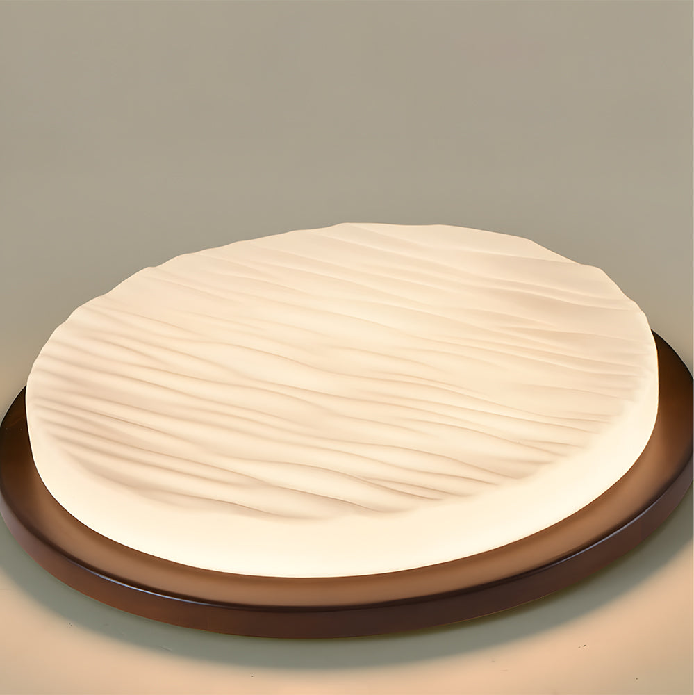Art Deco skulptureret glas indbygningsloftlampearmatur
