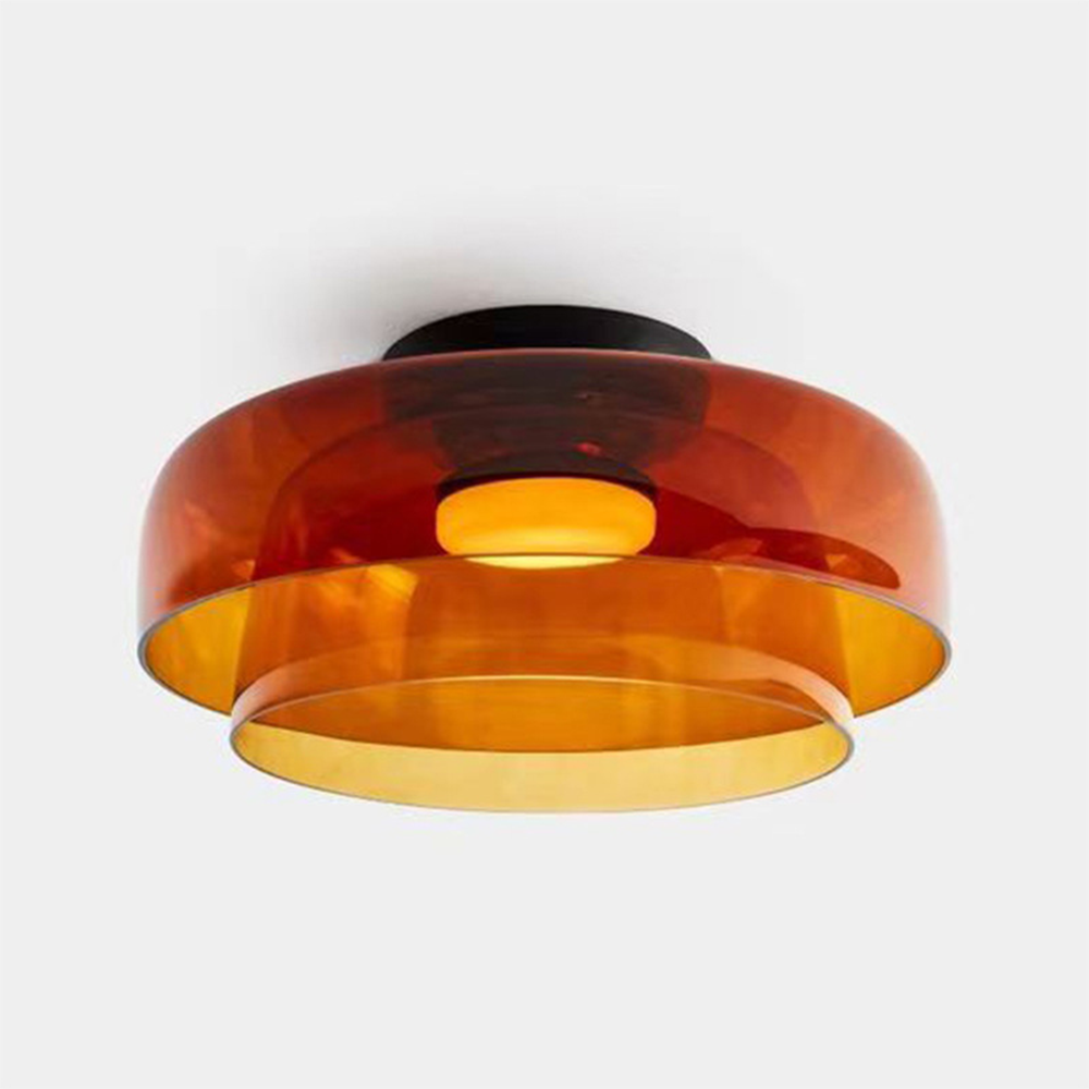 Nebula | Moderne lagdelt glødende glas kuppelloftslampe
