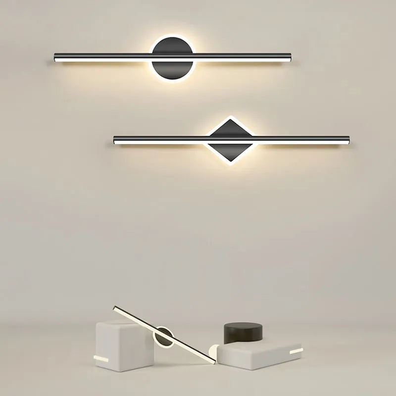 Vaelux | Minimalistisk lineær geometrisk silhuet sminkevæglampe