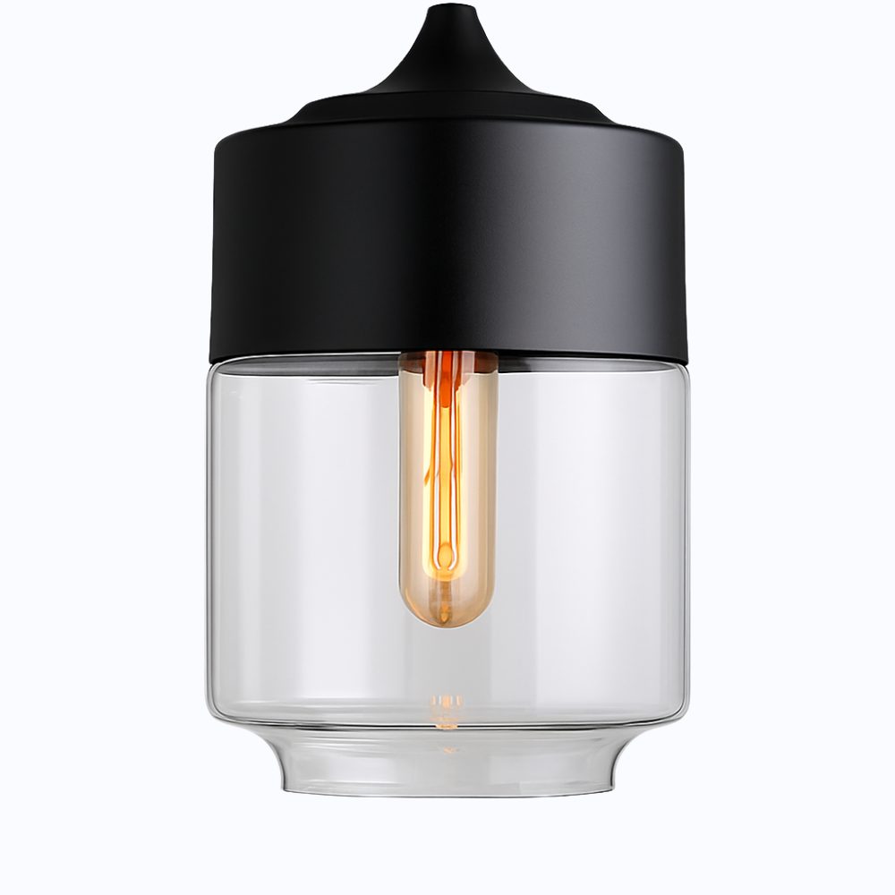 Verphine | Moderne industriel glas- og metalloftslampe