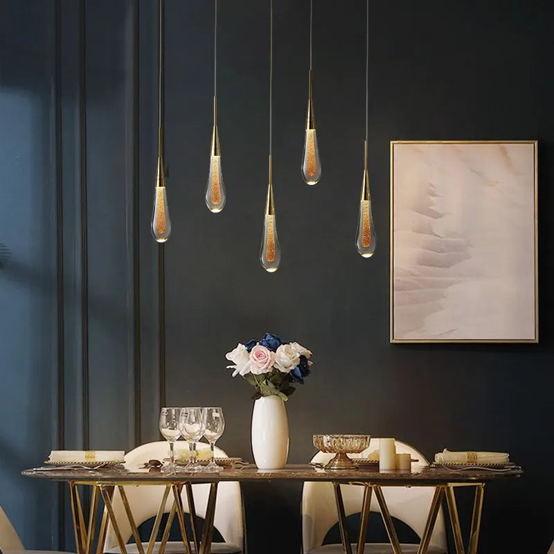 Voraele | Elegant facetslebet krystal dråbe pendellampe