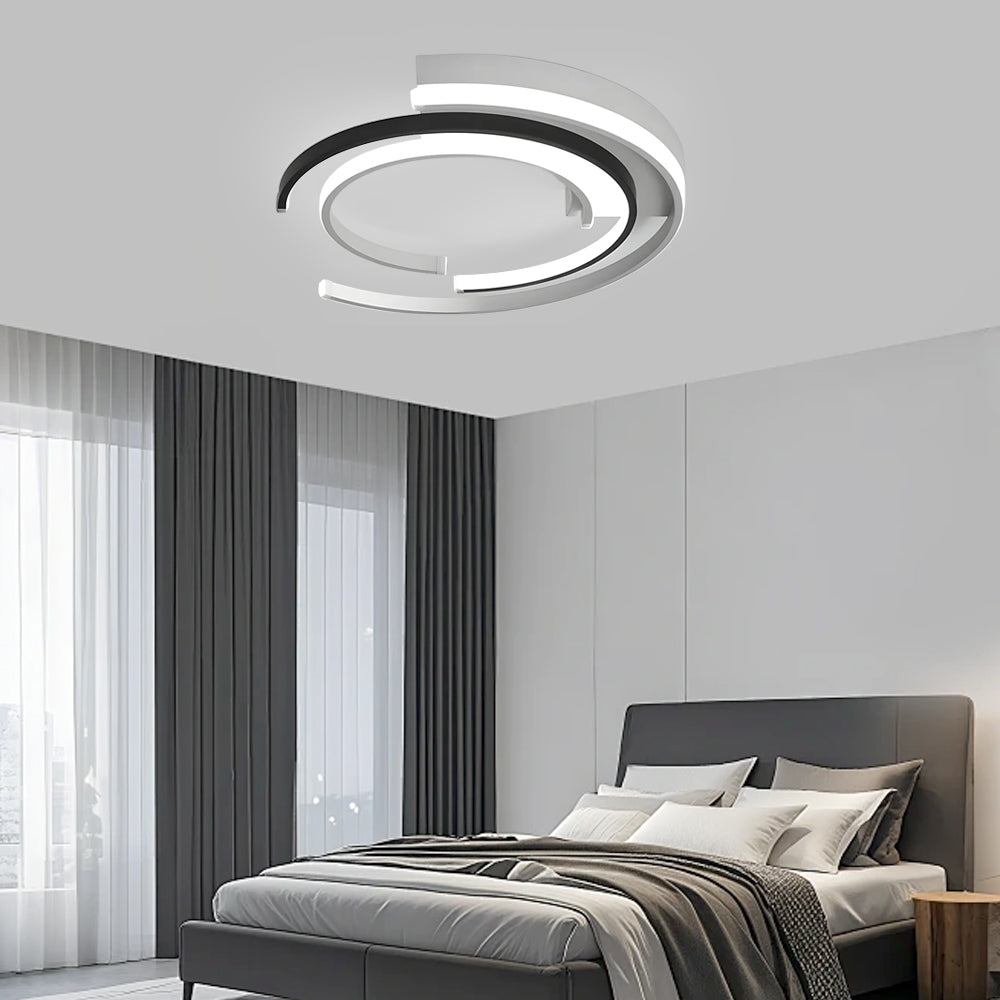 Eclipse | Moderne overlappende ring flush mount loftslampe