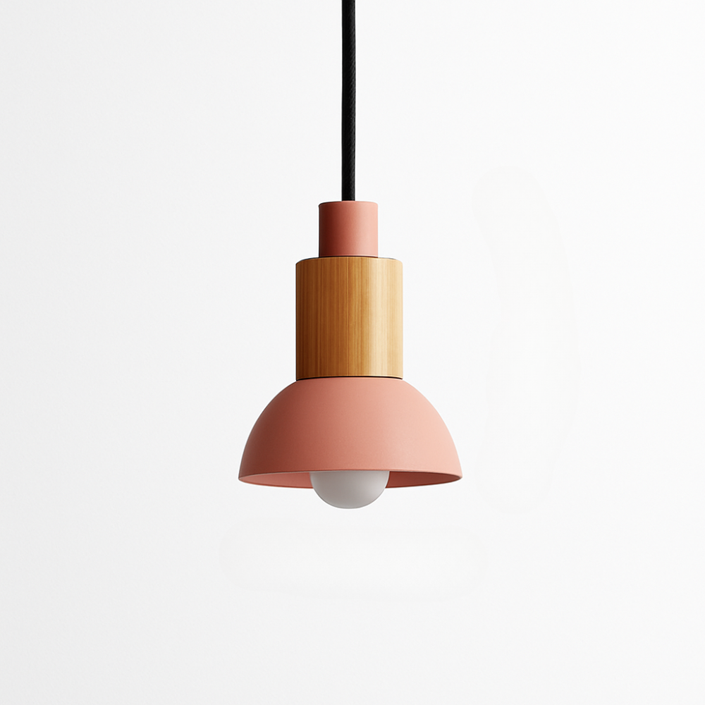 Briventa | Nordisk geometrisk træ- og metal moderne pendel loftslampe