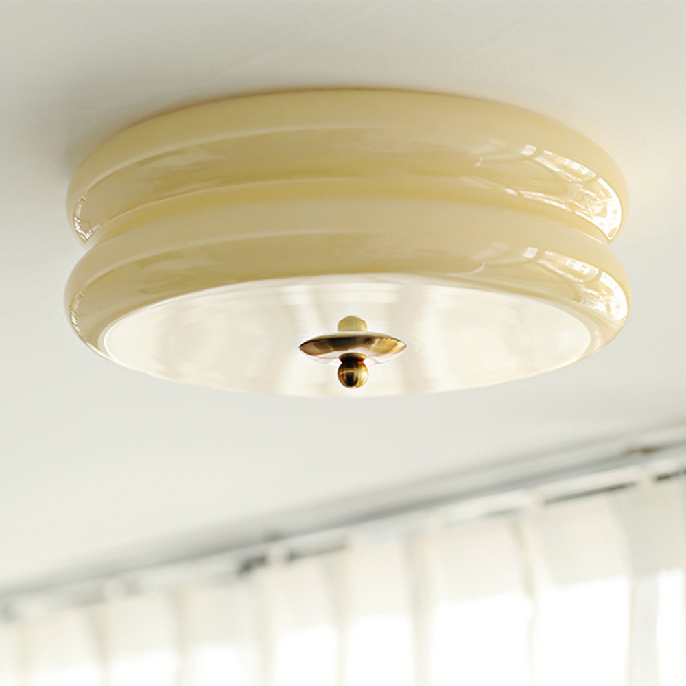 Crema | Vintage cremeglas flush mount loftslampe