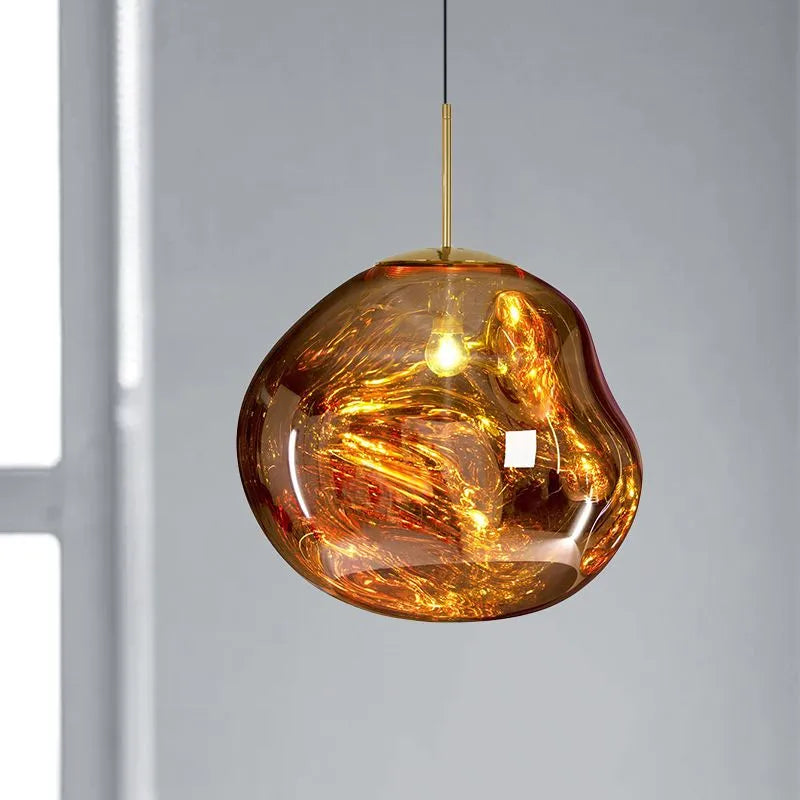 Zora | Moderne abstrakt smeltet glas gennemsigtig pendellampe