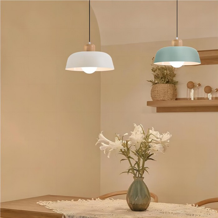Ligna | Minimalistisk skandinavisk mat kuppelpendellampe