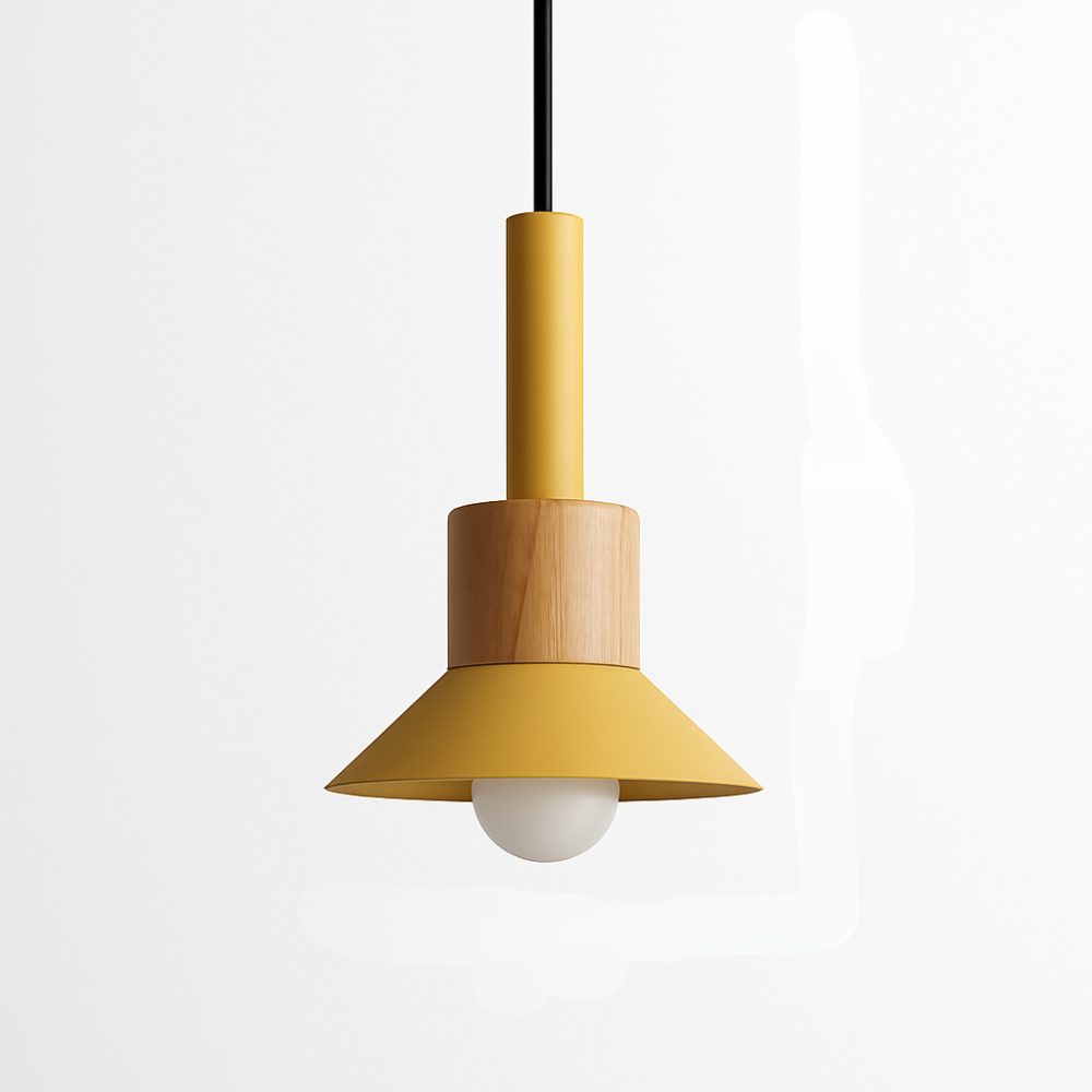Briventa | Nordisk geometrisk træ- og metal moderne pendel loftslampe