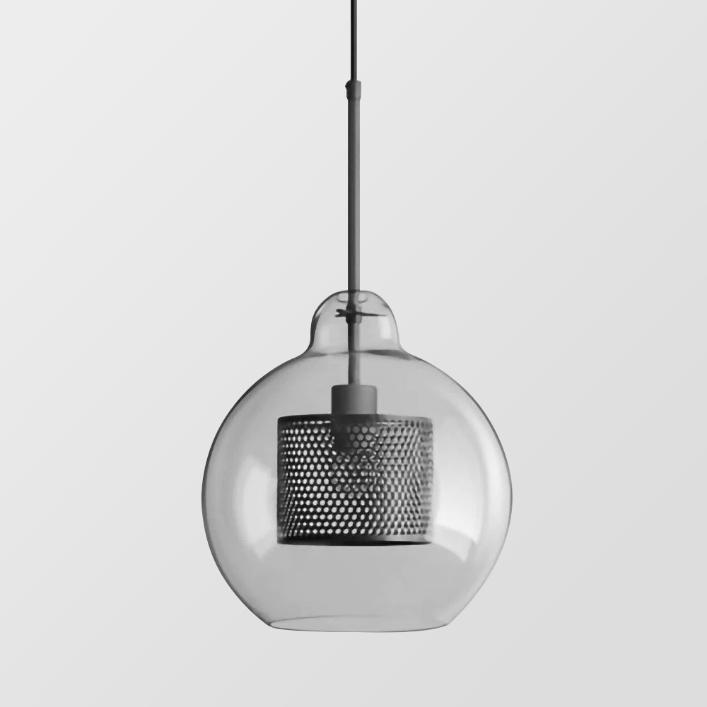 Cylura | Moderne klar glas og perforeret indre lampe pendellampe