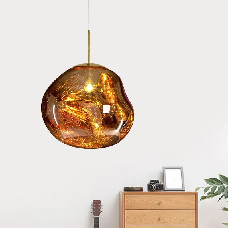 Zora | Moderne abstrakt smeltet glas gennemsigtig pendellampe