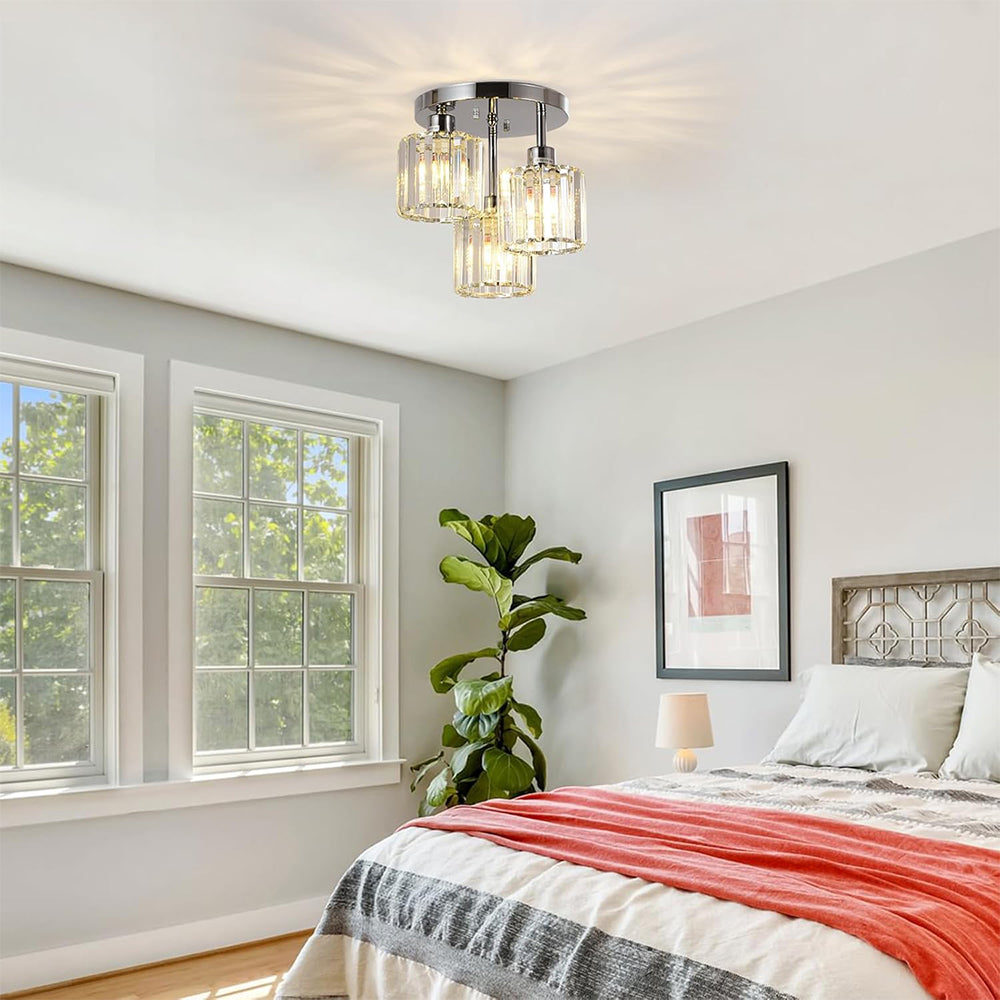 Luminera | Elegant krystalglas semi-flush loftslampe