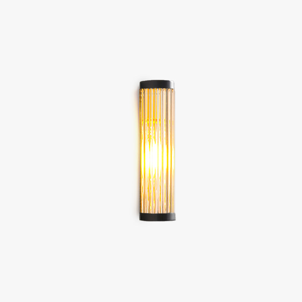 Zora | Moderne semi-cylindrisk glas skærm udendørs væglampe