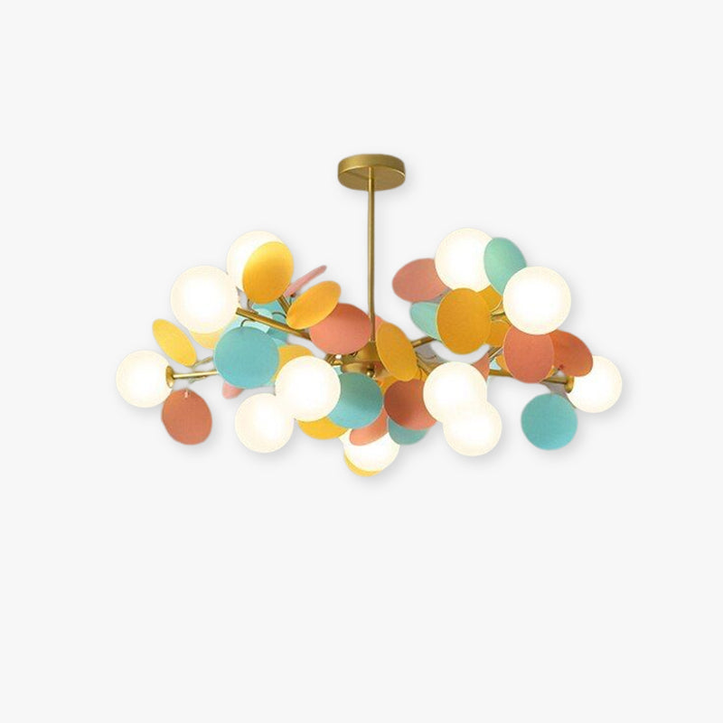 Florian | Luksuriøs geometrisk gren design glas kugle lysekrone
