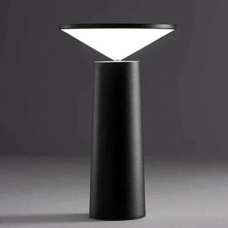 Skulpturel kegle silhuet genopladelig trådløs dæmpbar bordlampe