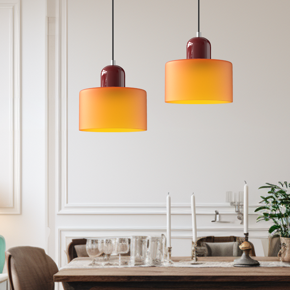 Chroma | Moderne Bauhaus cylinder- og kuppelglas pendel