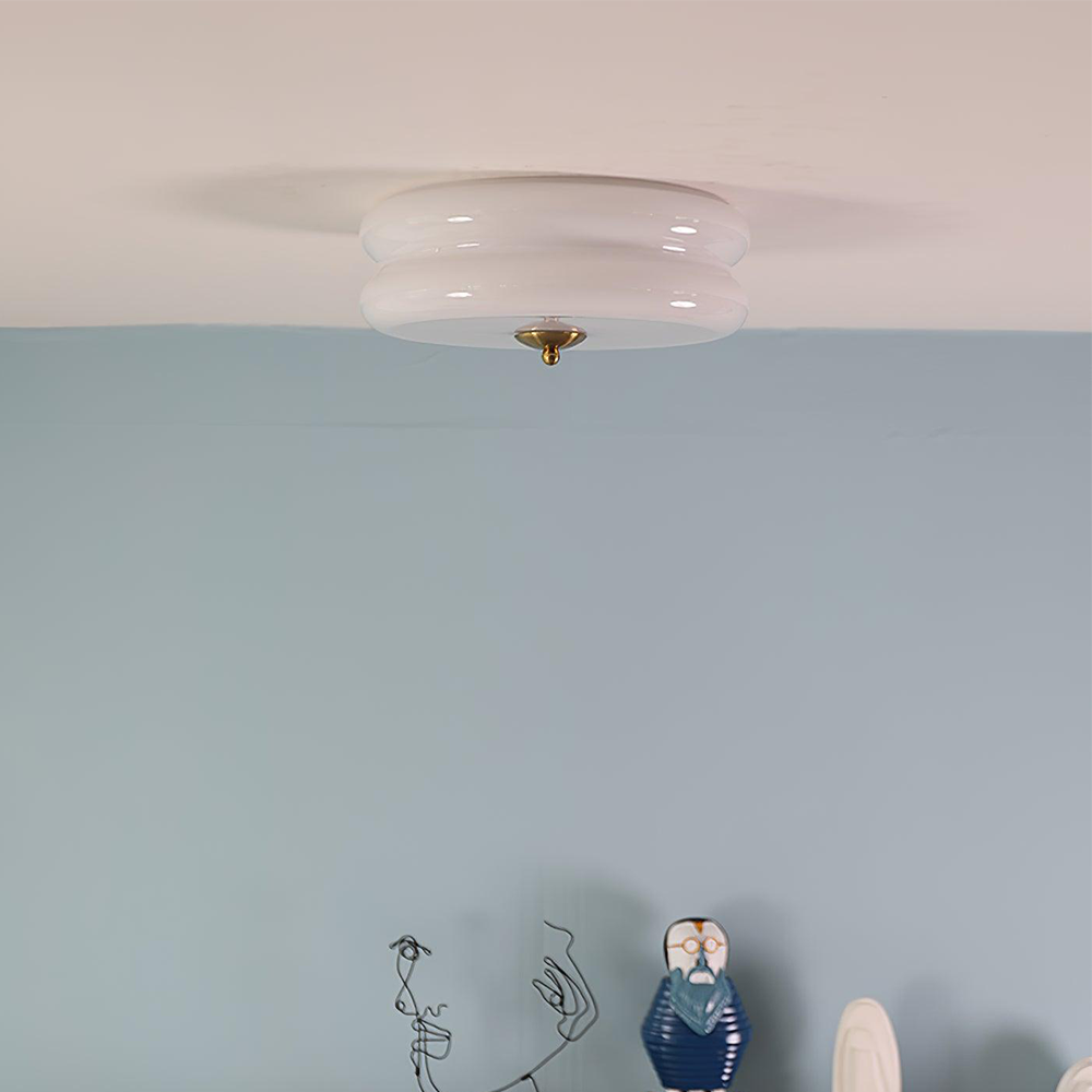 Crema | Vintage cremeglas flush mount loftslampe