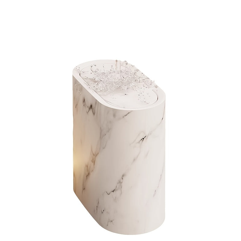 Affaldsspand med marmorprint, oval med tilpasset låg