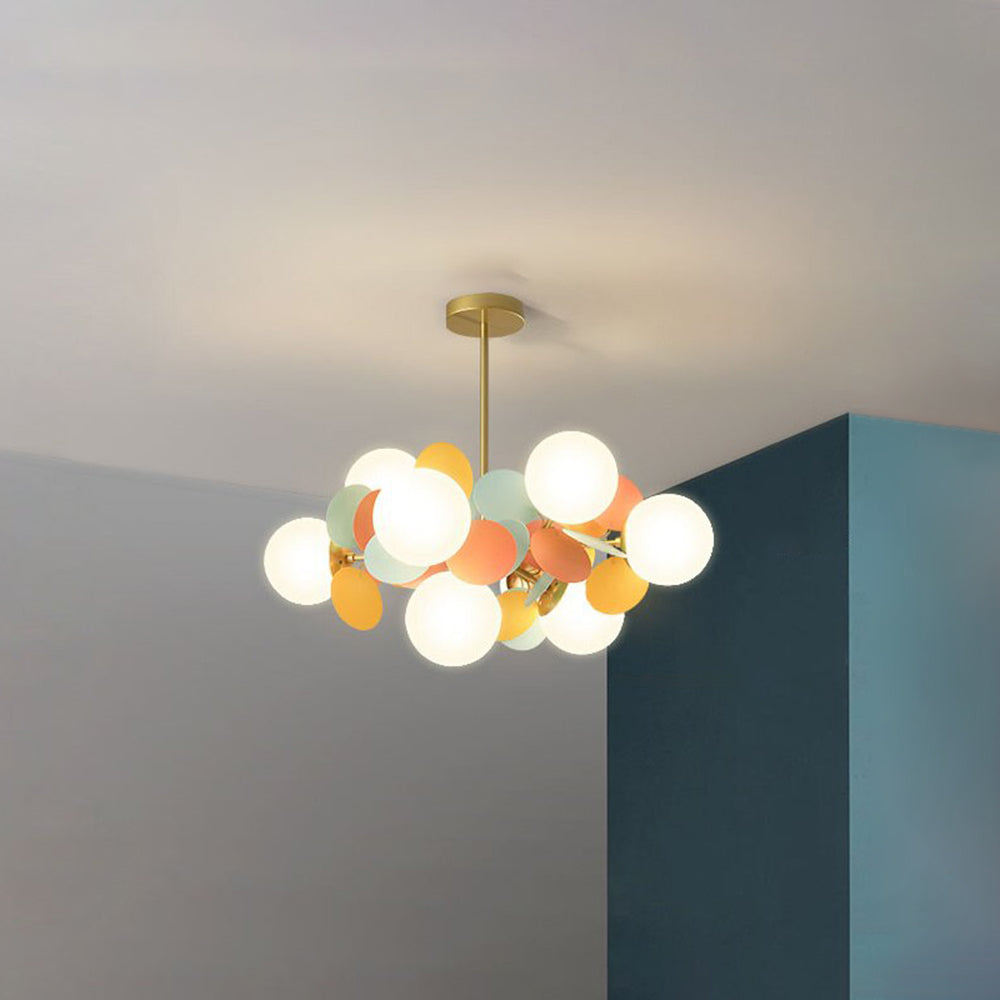 Florian | Luksuriøs geometrisk gren design glas kugle lysekrone
