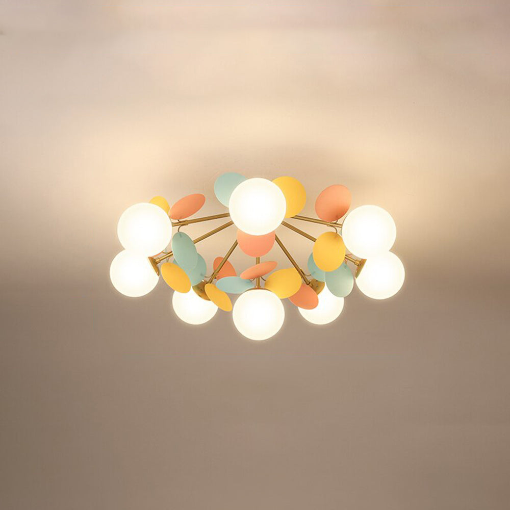 Florian | Luksuriøs geometrisk gren design glas kugle lysekrone