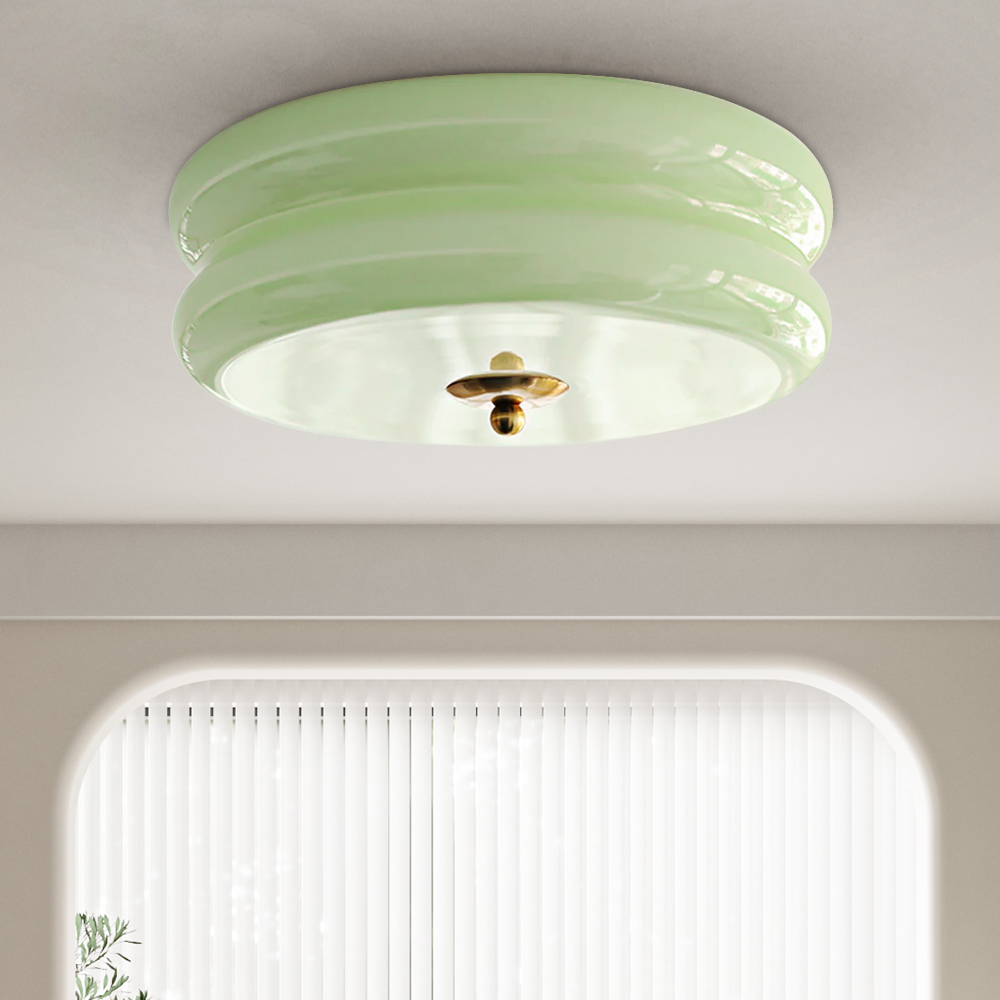 Crema | Vintage cremeglas flush mount loftslampe