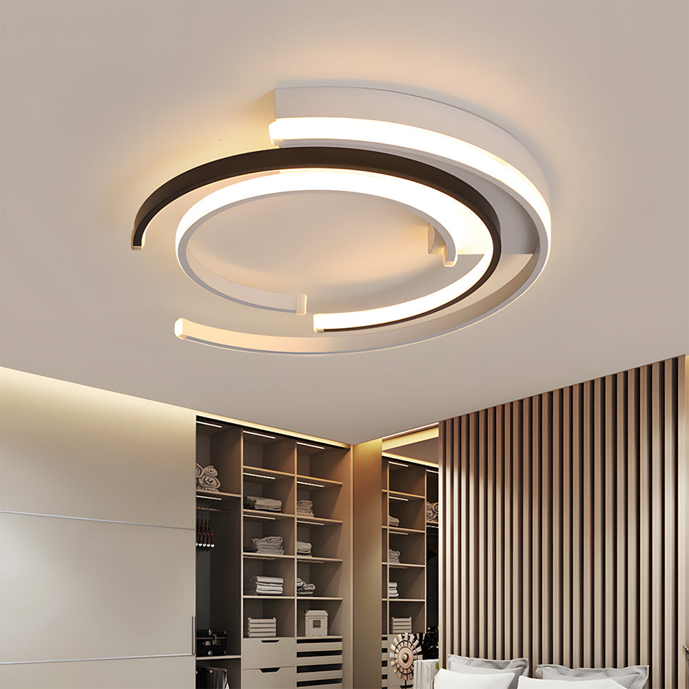 Eclipse | Moderne overlappende ring flush mount loftslampe