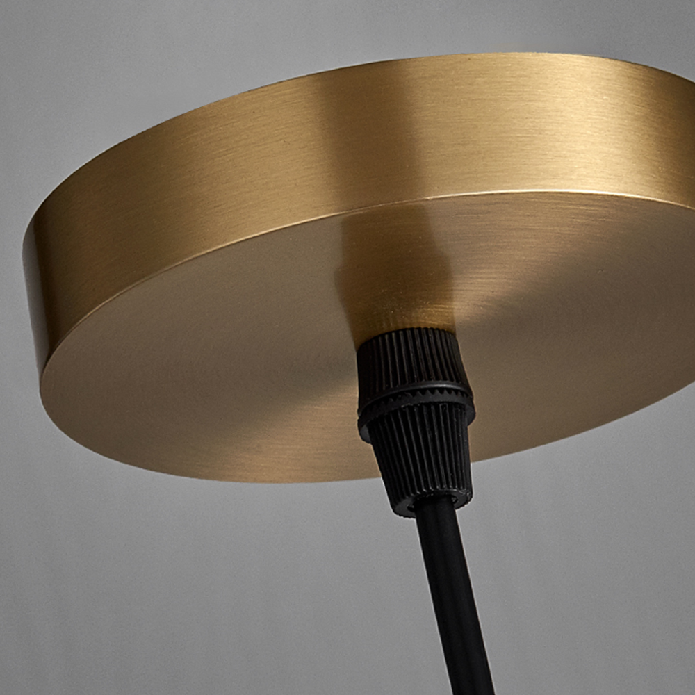 Auris | Antik lagdelt ribbet glaspendellampe