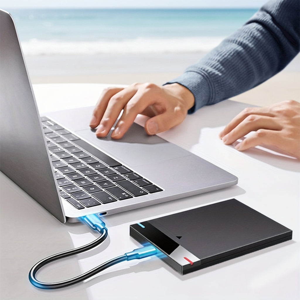 Slank kompakt letvægts USB bærbar ekstern SSD solid state drev  