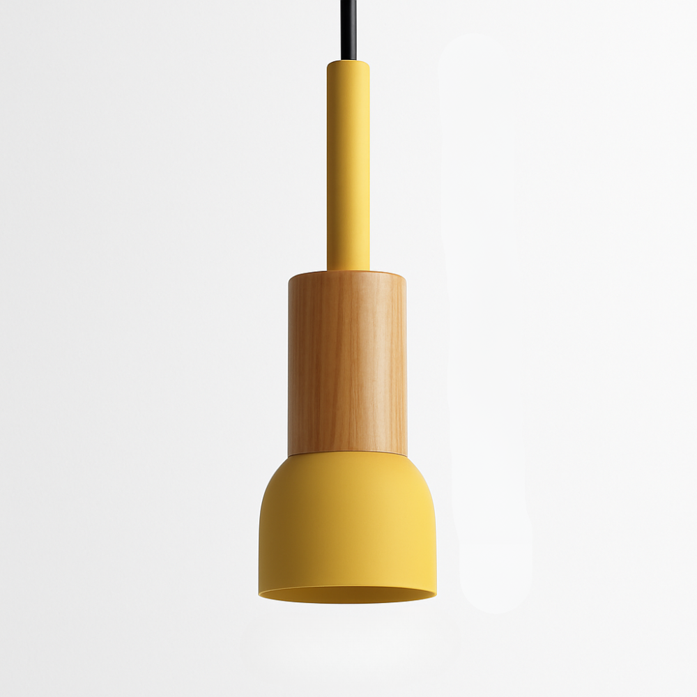 Briventa | Nordisk geometrisk træ- og metal moderne pendel loftslampe