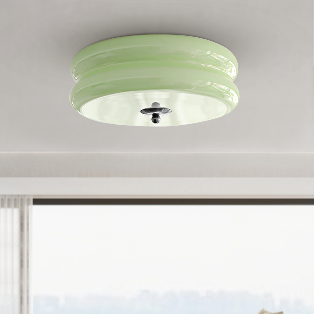 Crema | Vintage cremeglas flush mount loftslampe