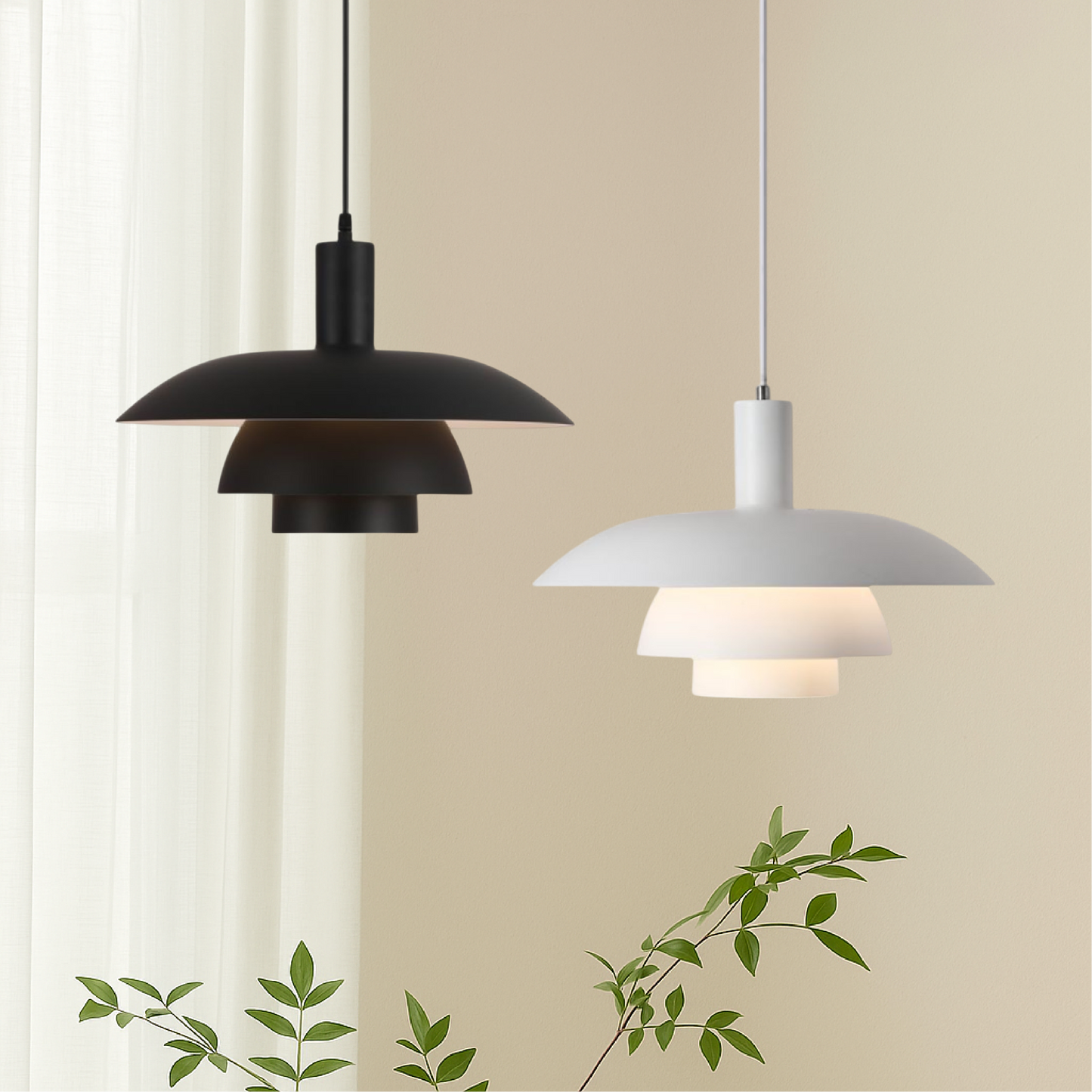 Dania | Minimalistisk dansk stil lagdelt metalpendel