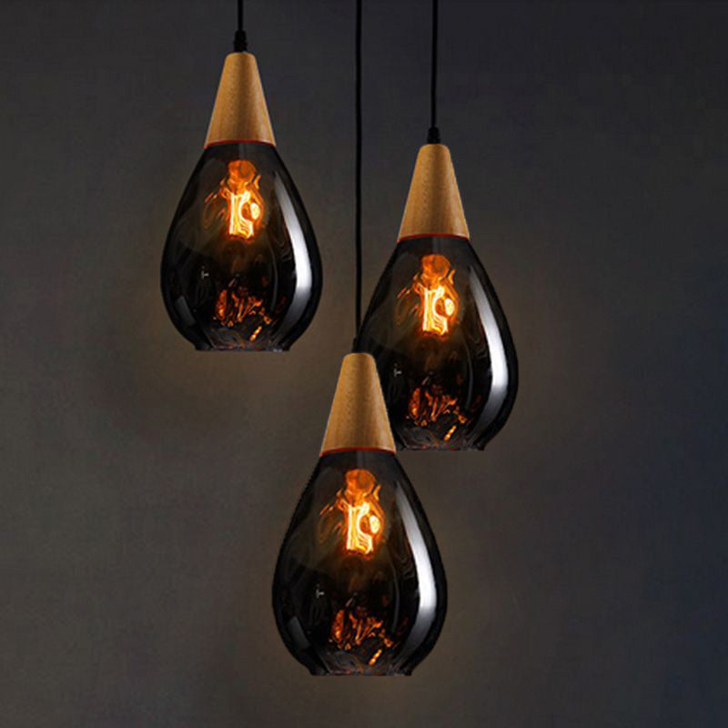 Niris| Minimalistisk dråbeformet tekstureret glas pendellampe