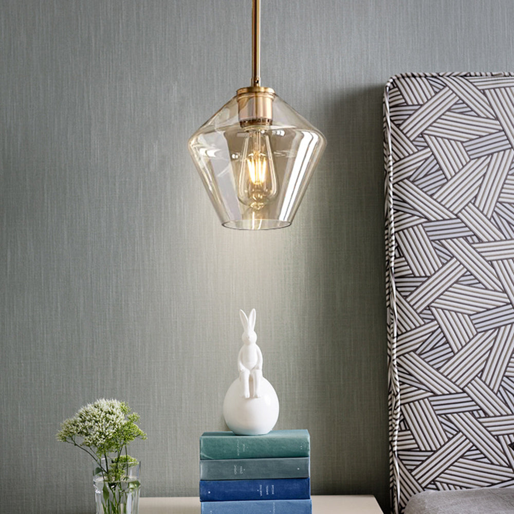 Niris| Nordisk diamantformet geometrisk glas pendellampe