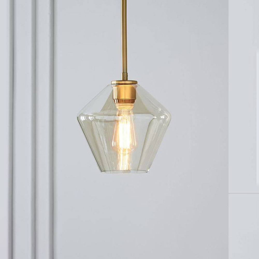 Niris| Nordisk diamantformet geometrisk glas pendellampe