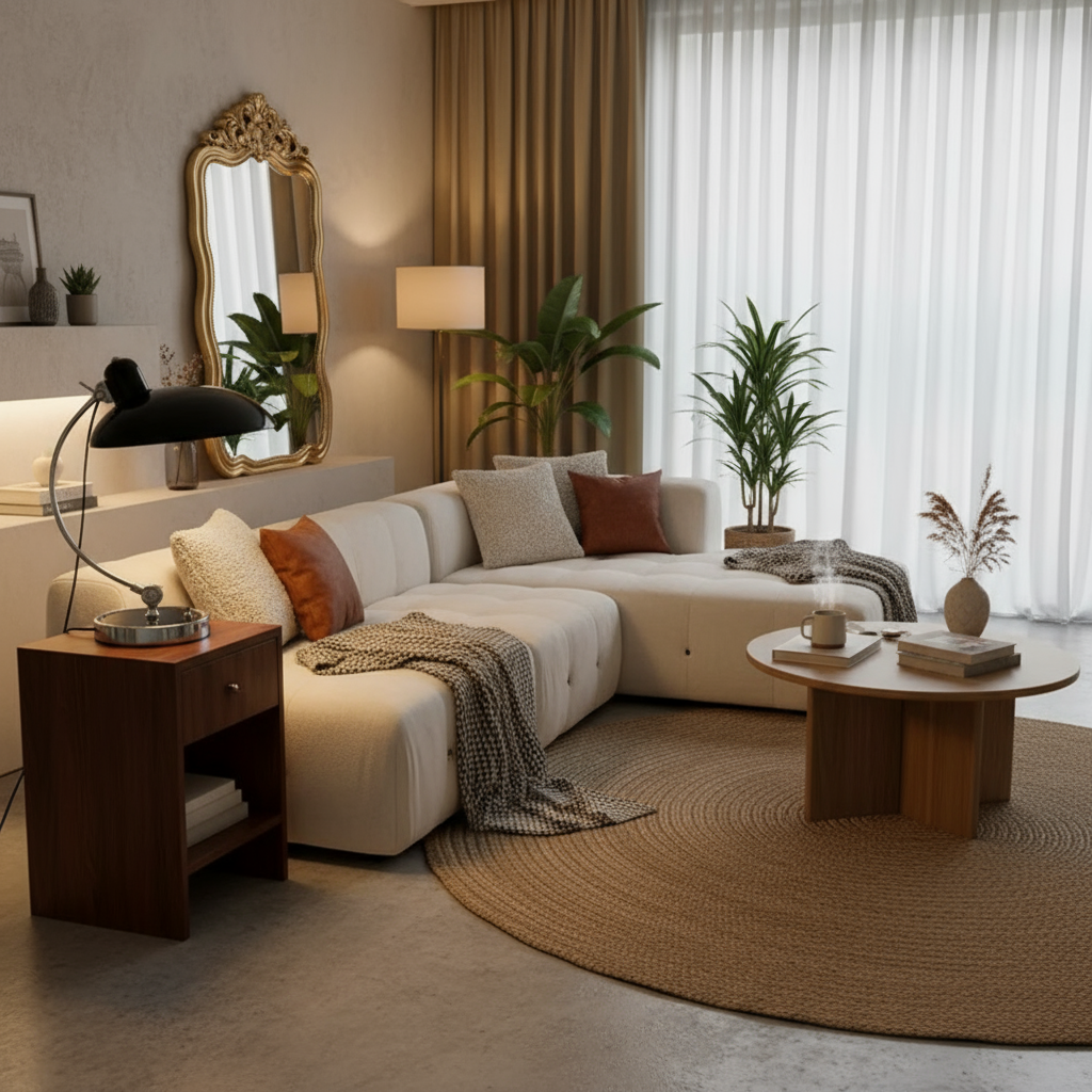 Buet arm Bauhaus skandinavisk skulpturel krom bordlampe