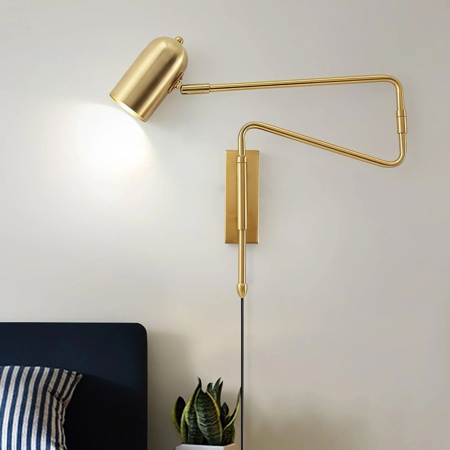 Kelsigore | Minimalistisk svingarm roterbar geometrisk funktionel væglampe  