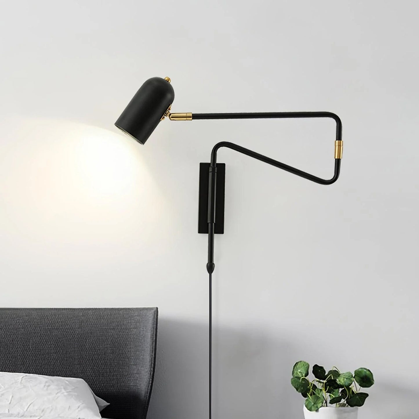 Kelsigore | Minimalistisk svingarm roterbar geometrisk funktionel væglampe  