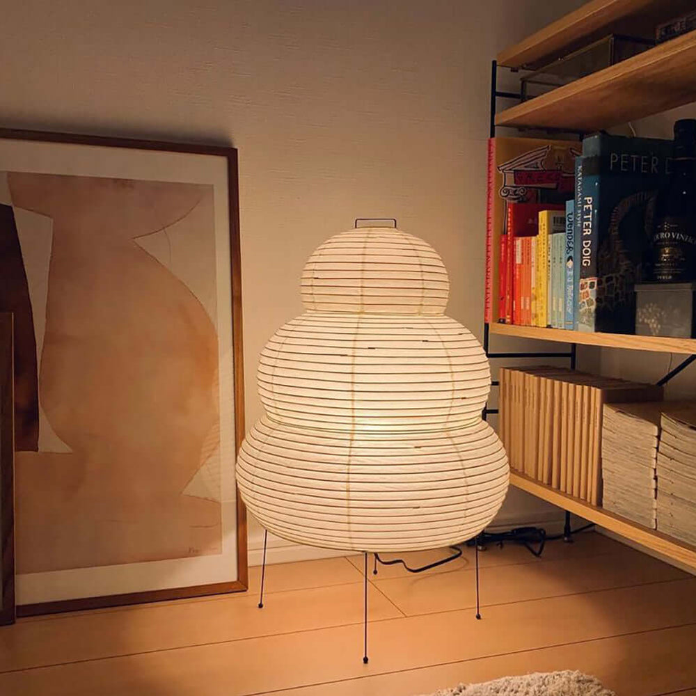Kryntaleo | Japansk Ribbede Bambus Silhuet Oriental Accent Bordlampe